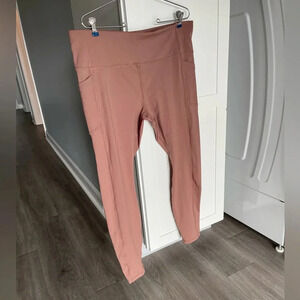 AVIA Athletic Workout Stretchy Ankle Leggings Tan Women’s XXL